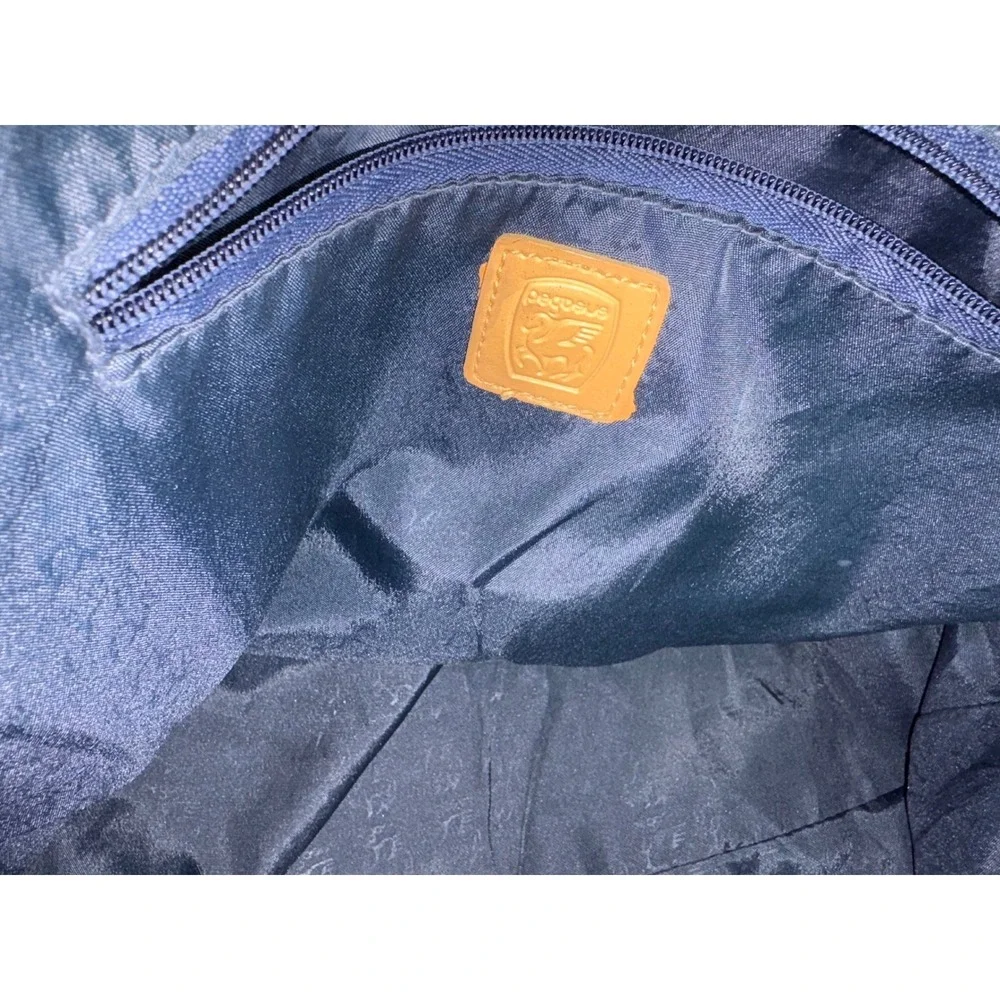 Pegasus Pink‎ & Tan Large Y2K Canvas Tote Shoulder Bag Carry-on